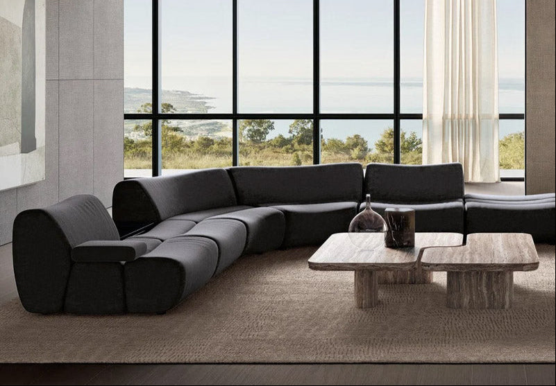 Largo Modular Sectional Curved Lounge Sofa — Italian-Inspired, Cocolea, , ,