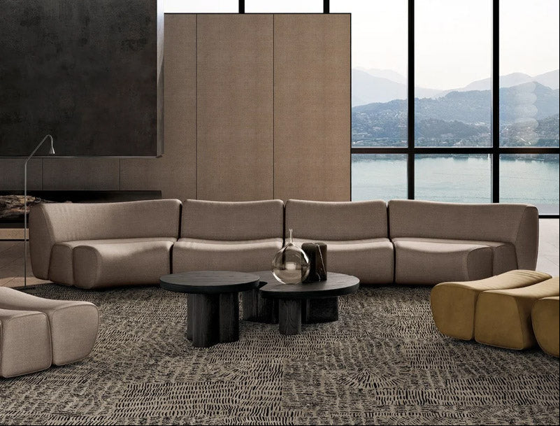 Largo Modular Sectional Curved Lounge Sofa — Italian-Inspired, Cocolea, , ,