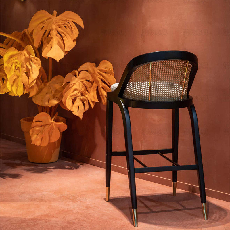 Maiko Counter Stool — Solid Ash or Oak with Rattan, Cocolea, , ,