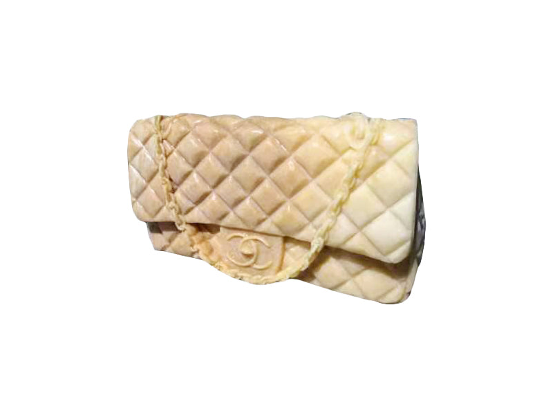 Brown Marble Chanel Clutch Bag Sculpture, Cocolea, , ,