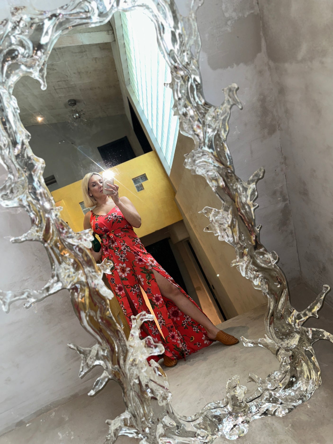 Celestial Water Rectangular Glacier Crystal Floor Mirror, Cocolea, , ,