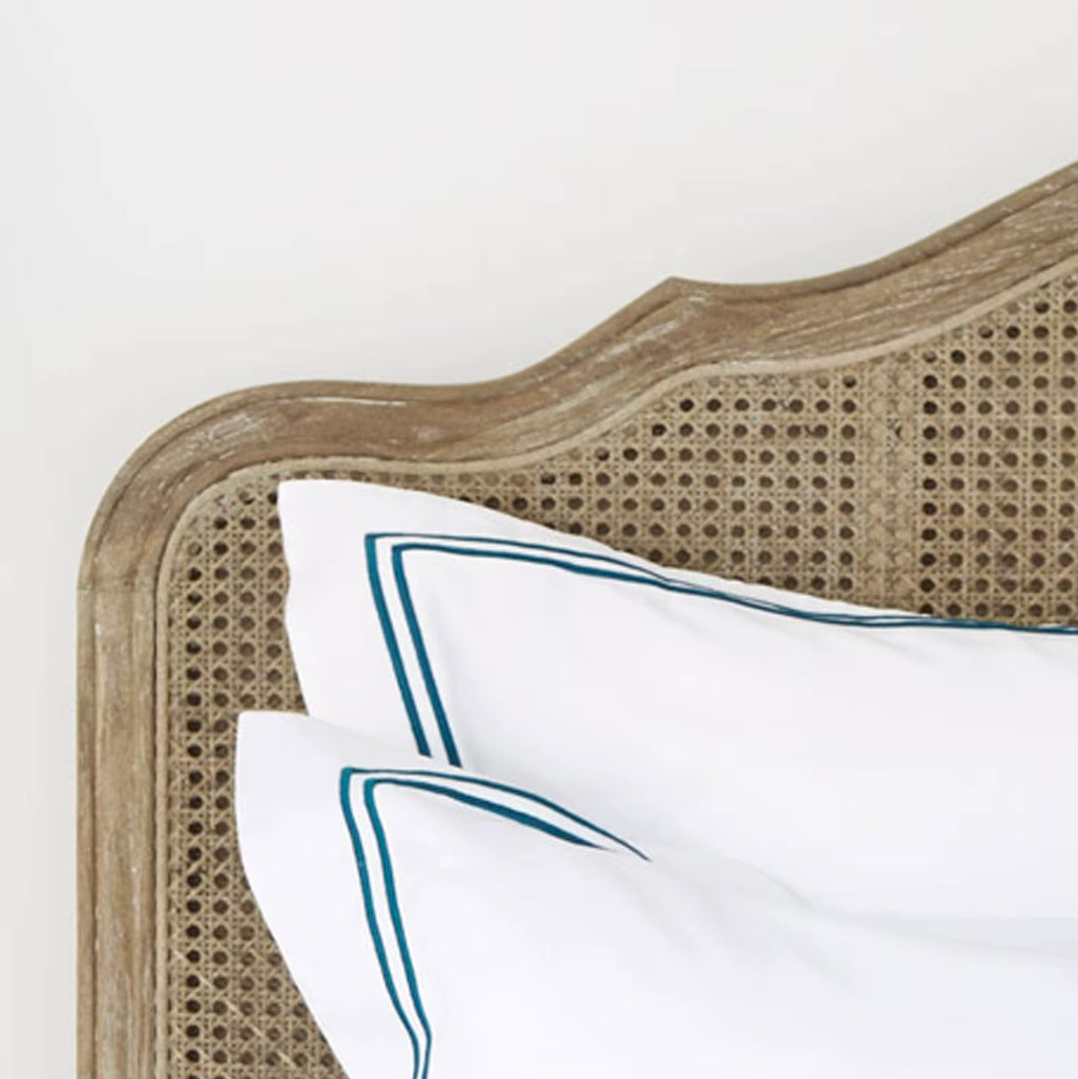 Loire Curved Rattan & Oak Queen Bed – French Provincial Design, Cocolea, , ,