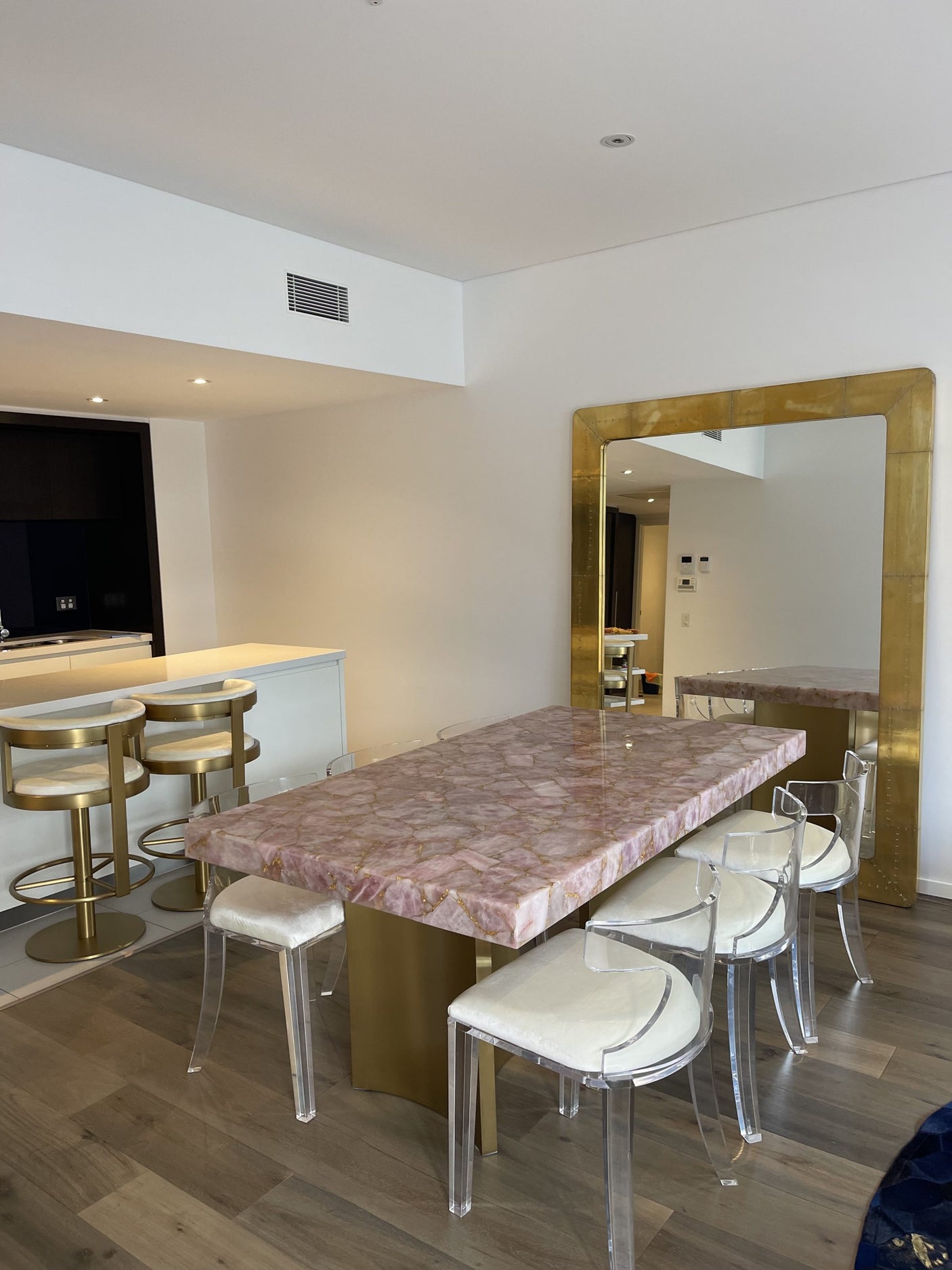 Gladis Semi Precious Stone Dining Table - Customisable, Cocolea, , ,