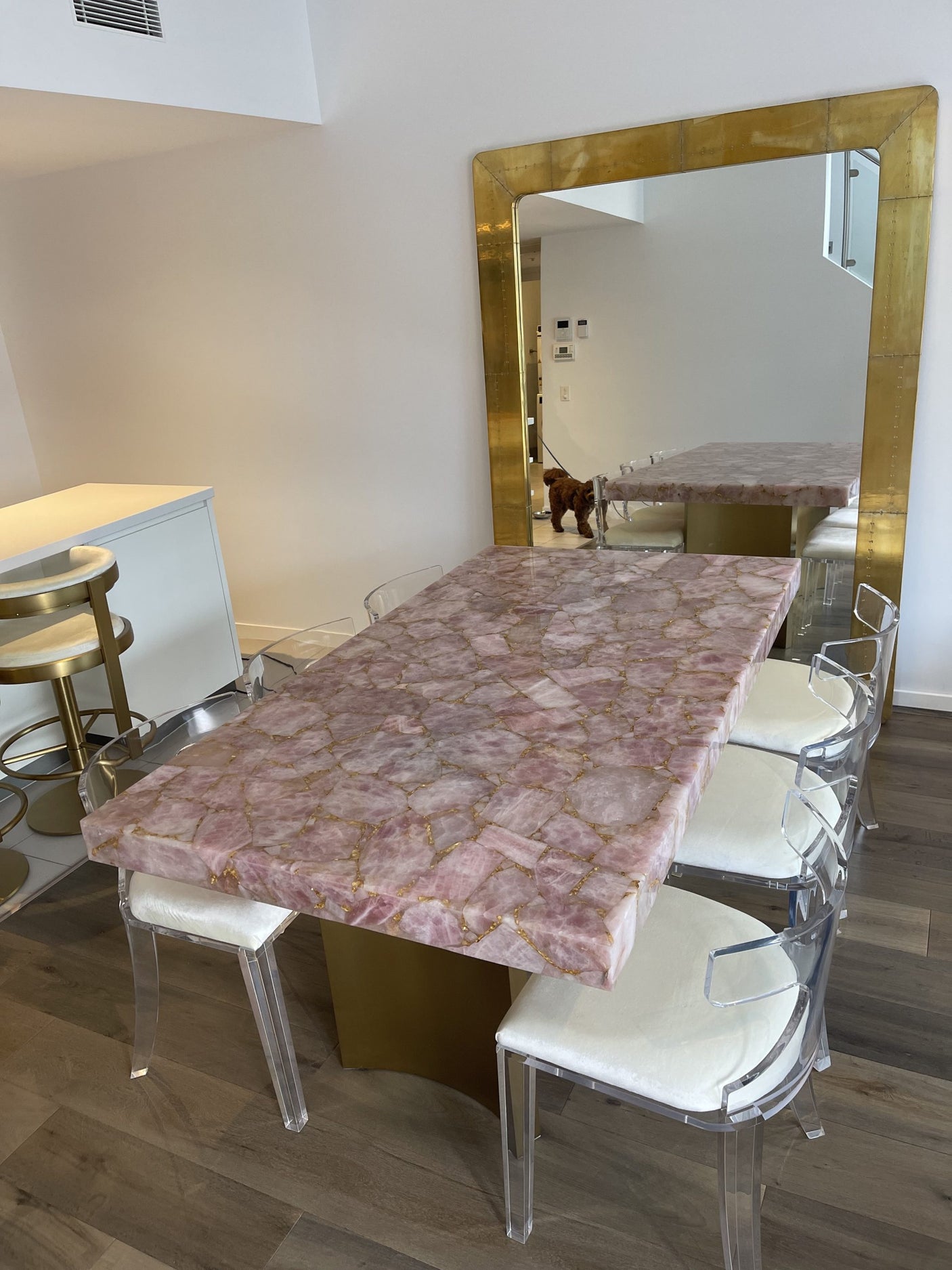 Gladis Semi Precious Stone Dining Table - Customisable, Cocolea, , ,