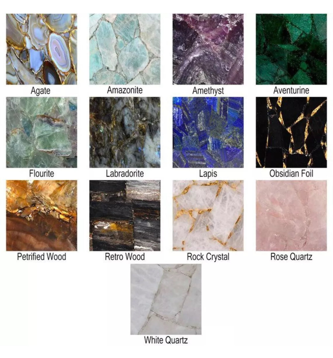 Gladis Semi Precious Stone Dining Table - Customisable, Cocolea, , ,