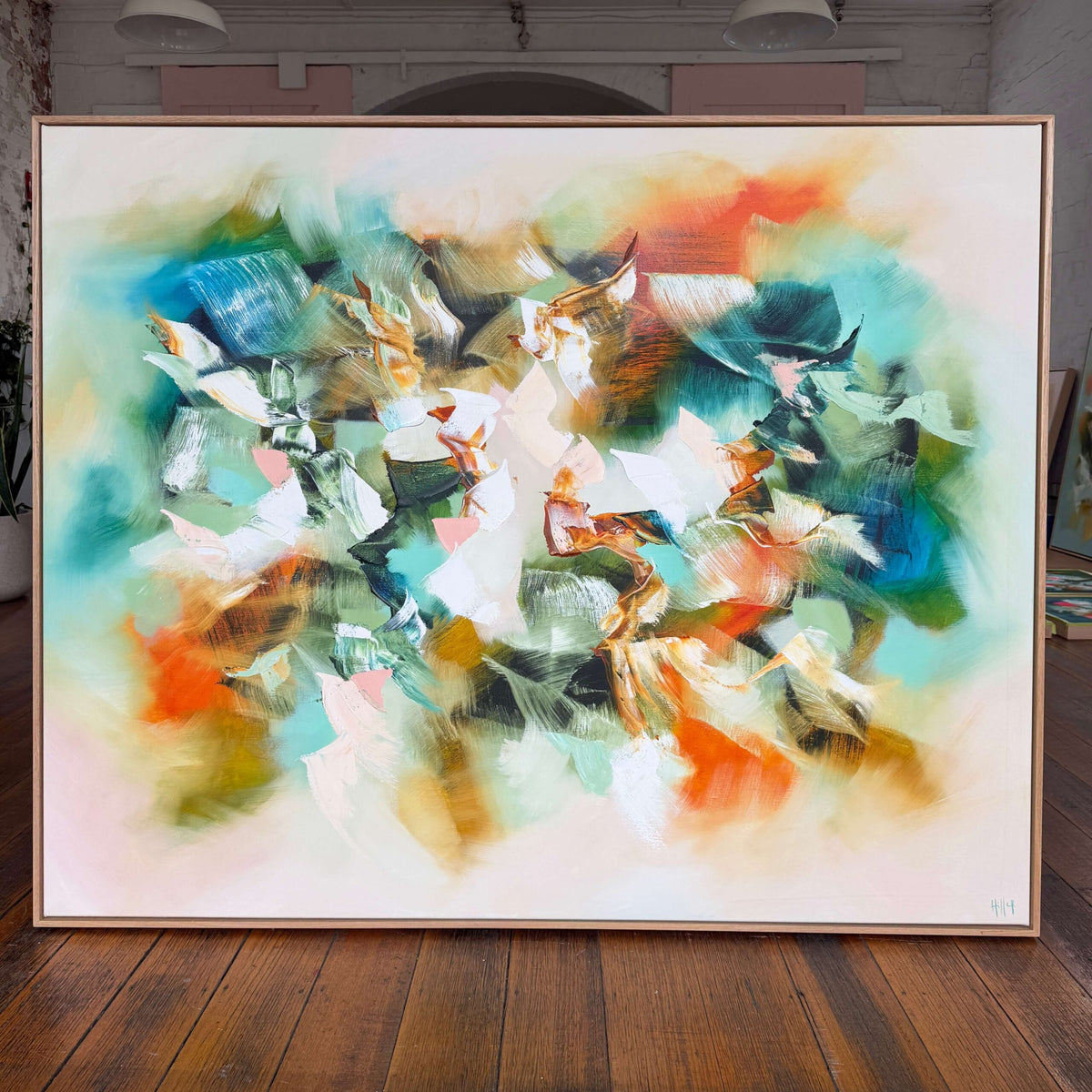 As Seasons Sigh original oil on linen by Catherine Hiller, abstract art at Cocolea