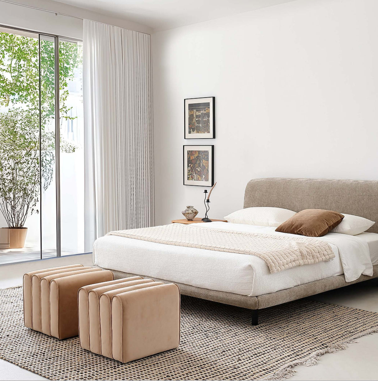 Ravello Upholstered Ottoman, Cocolea, , ,