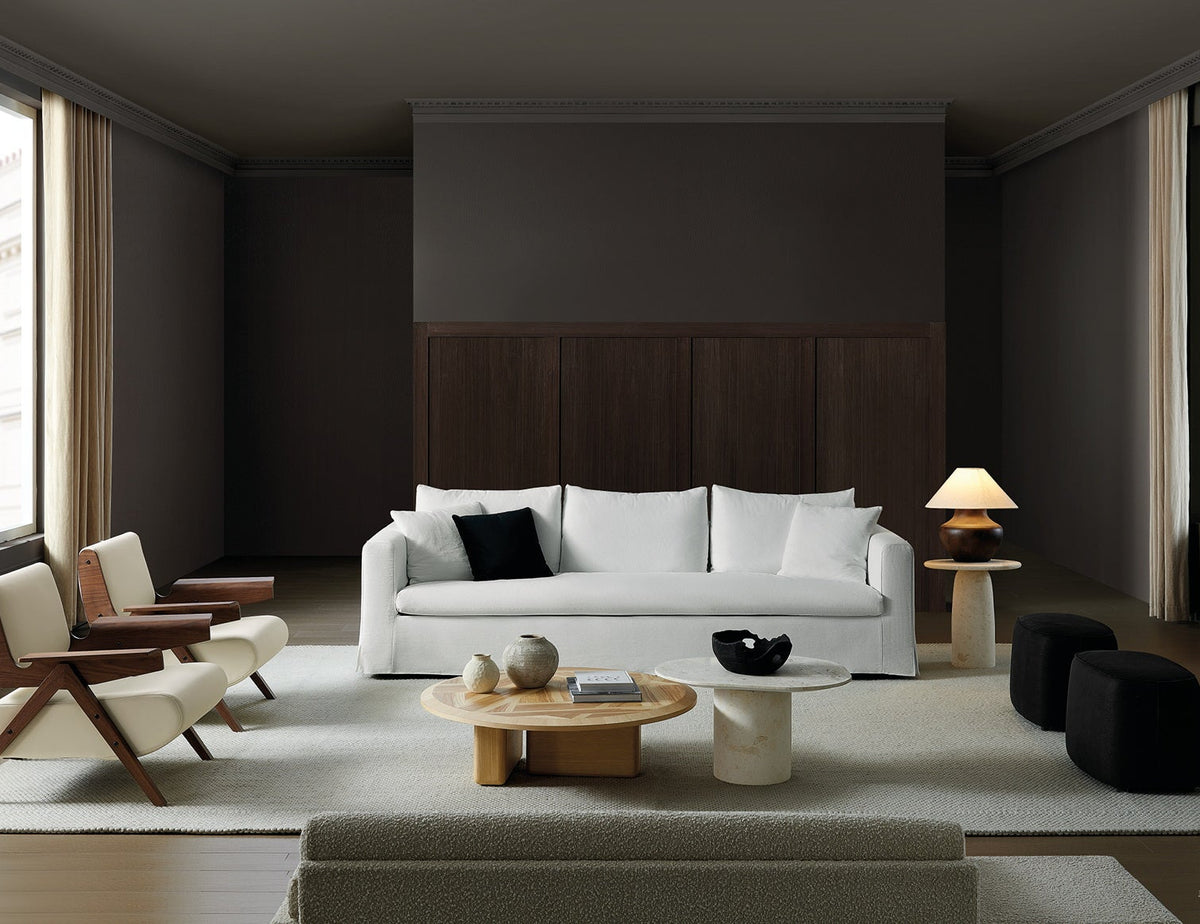 Lumiere White Slip Cover Sofa, Cocolea, , ,