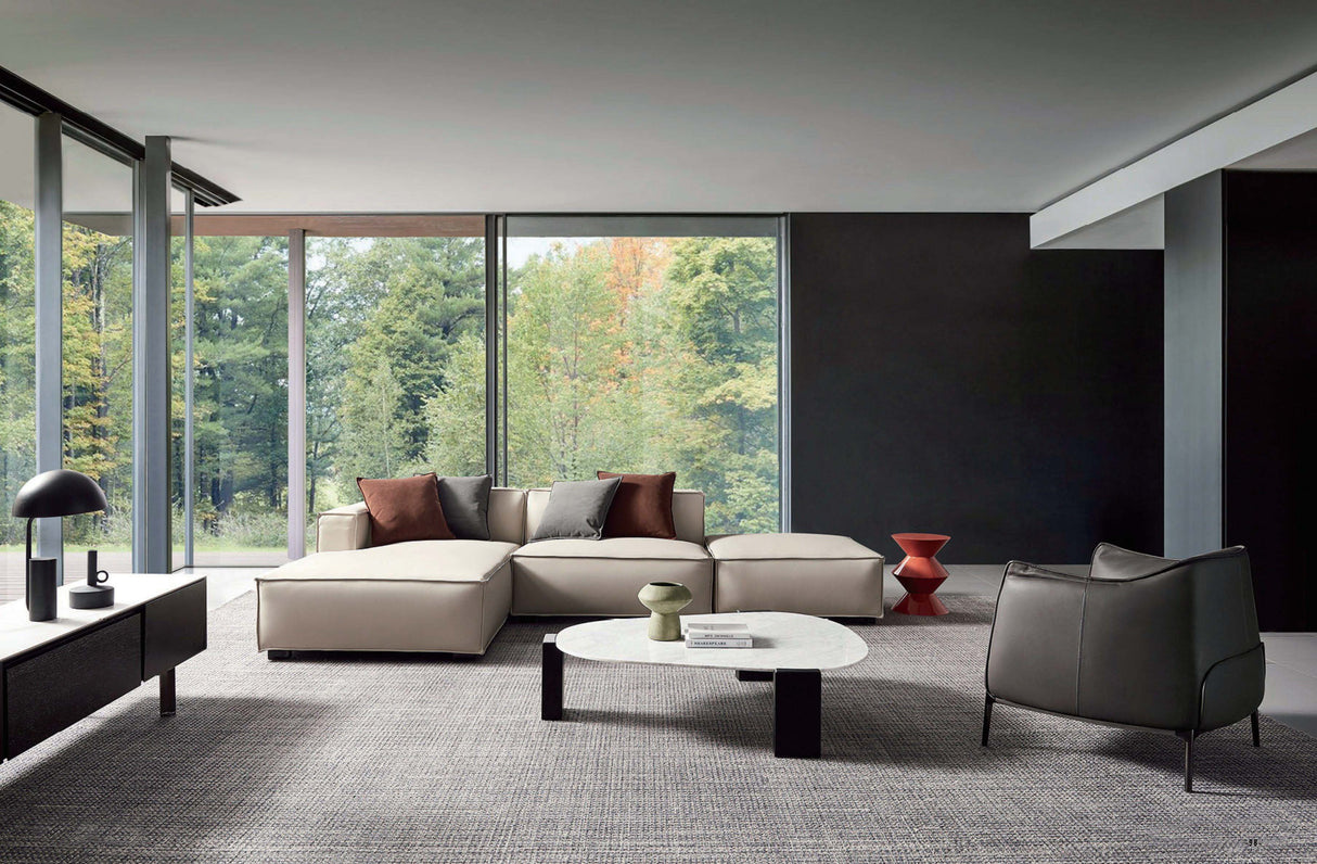 Amalfi Cream Leather Modular Sofa, Cocolea, , ,
