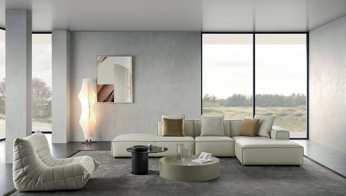 Amalfi Cream Leather Modular Sofa, Cocolea, , ,