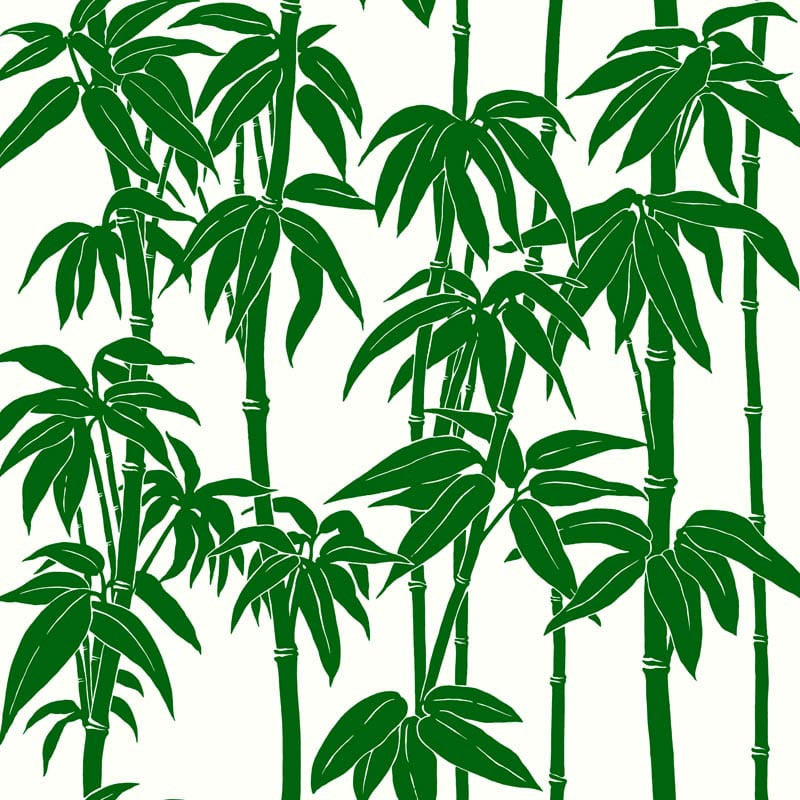 Japanese Bamboo wallpaper in Daintree by Natty & Polly, full pattern view