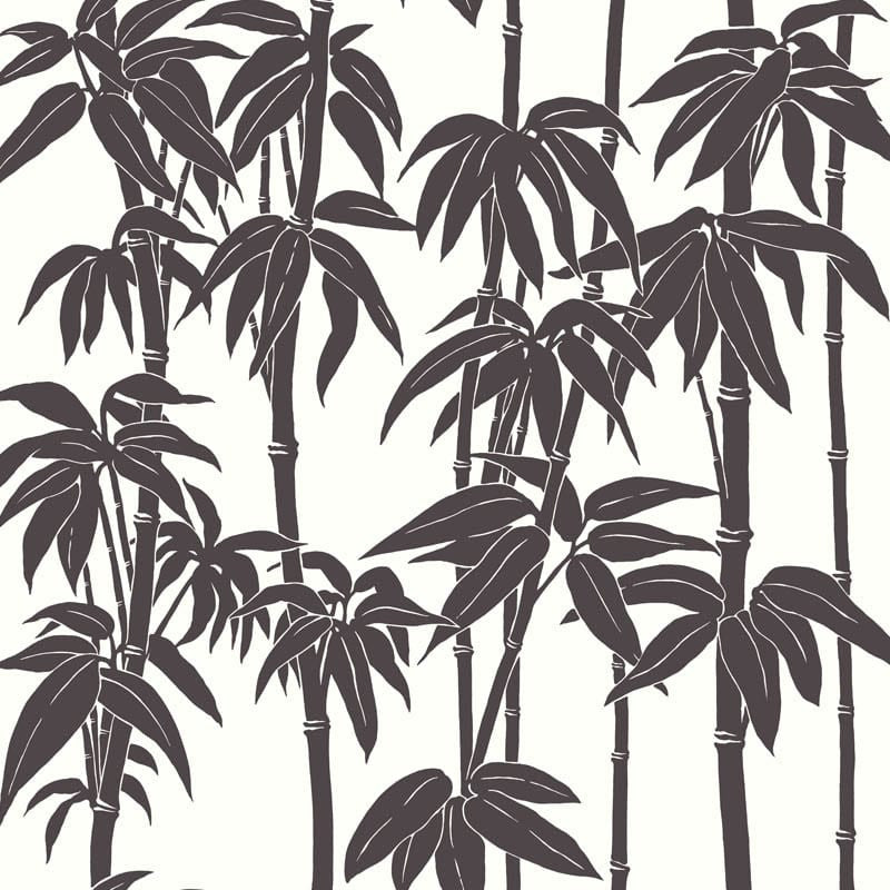 Japanese Bamboo wallpaper in Iron Bark by Natty & Polly, full pattern view