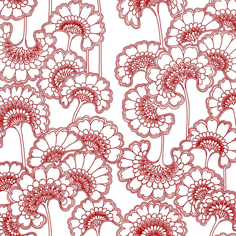 Japanese Floral Wallpaper, Cocolea Natty & Polly, Tanami, Per roll (61.5 cm × 10 m),