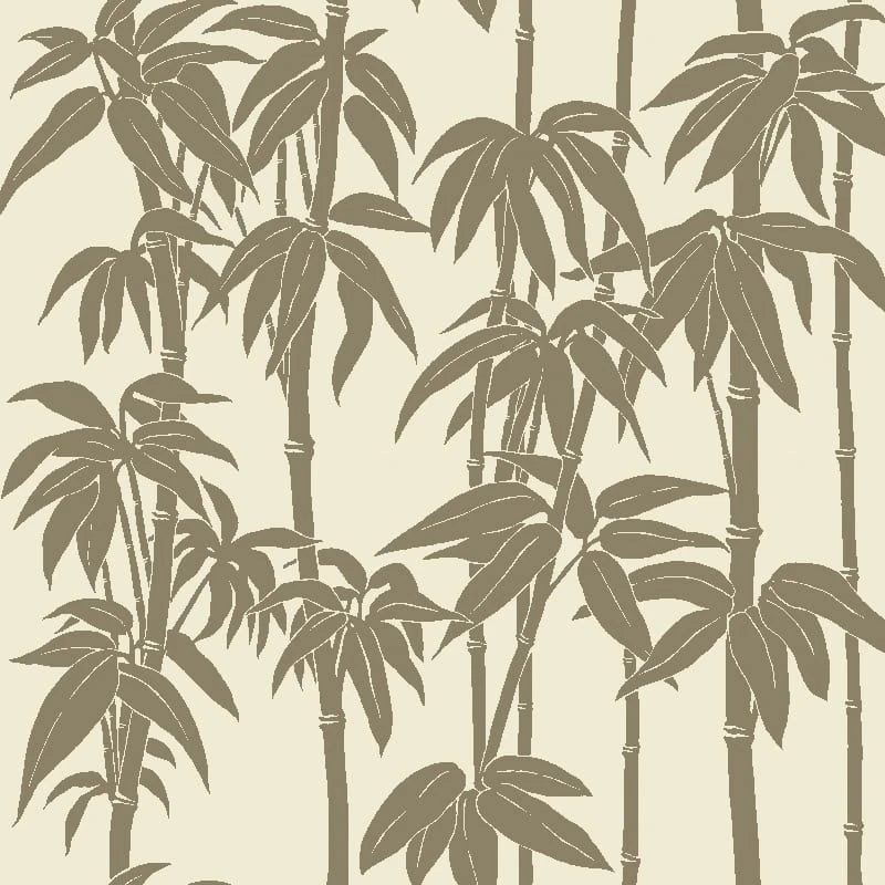 Japanese Bamboo wallpaper in Olive Haze by Natty & Polly, full pattern view