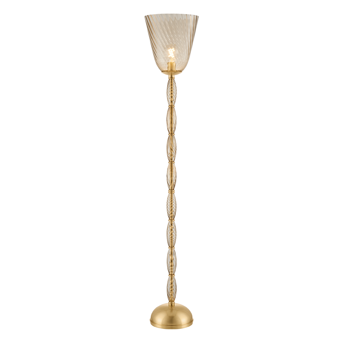 Bleecker Floor Lamp by Hudson Valley Lighting in Aged Brass