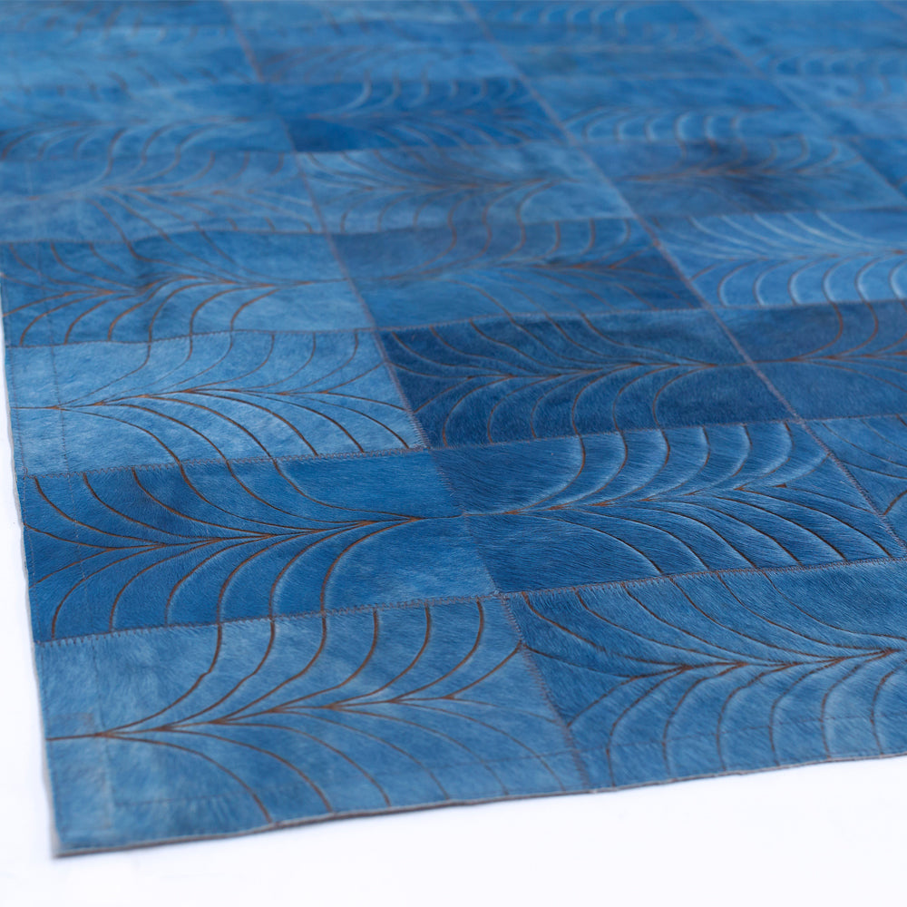 Las Palmas Denim Art Hide Rug, Cocolea, , ,