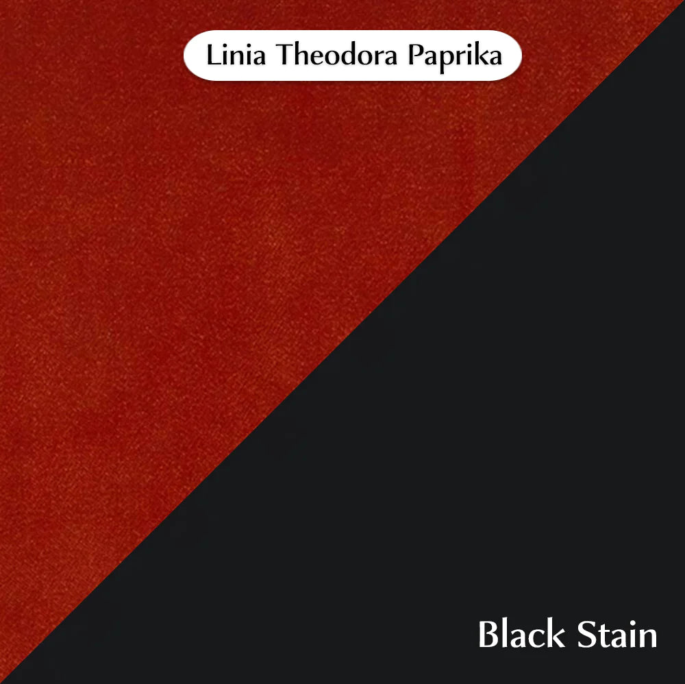 Trend Foot Stool with Theodora, Cocolea, Parprika, Powder Coat -Black Satin,