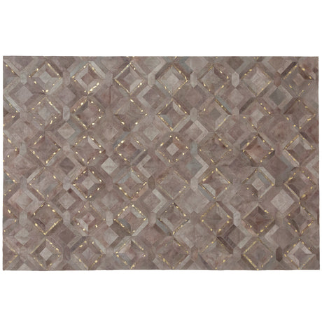 Mosaica Fog & Gold Art Hide Rug, Cocolea, , ,