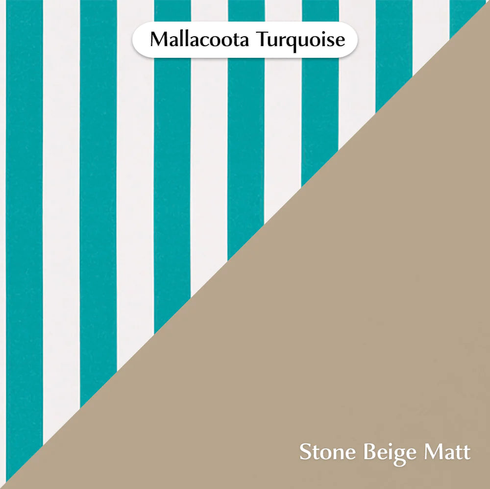 Outdoor Trend Foot Stool Mallacoota, Cocolea, Powder Coat - Stone Beige - Matt, Turquoise,