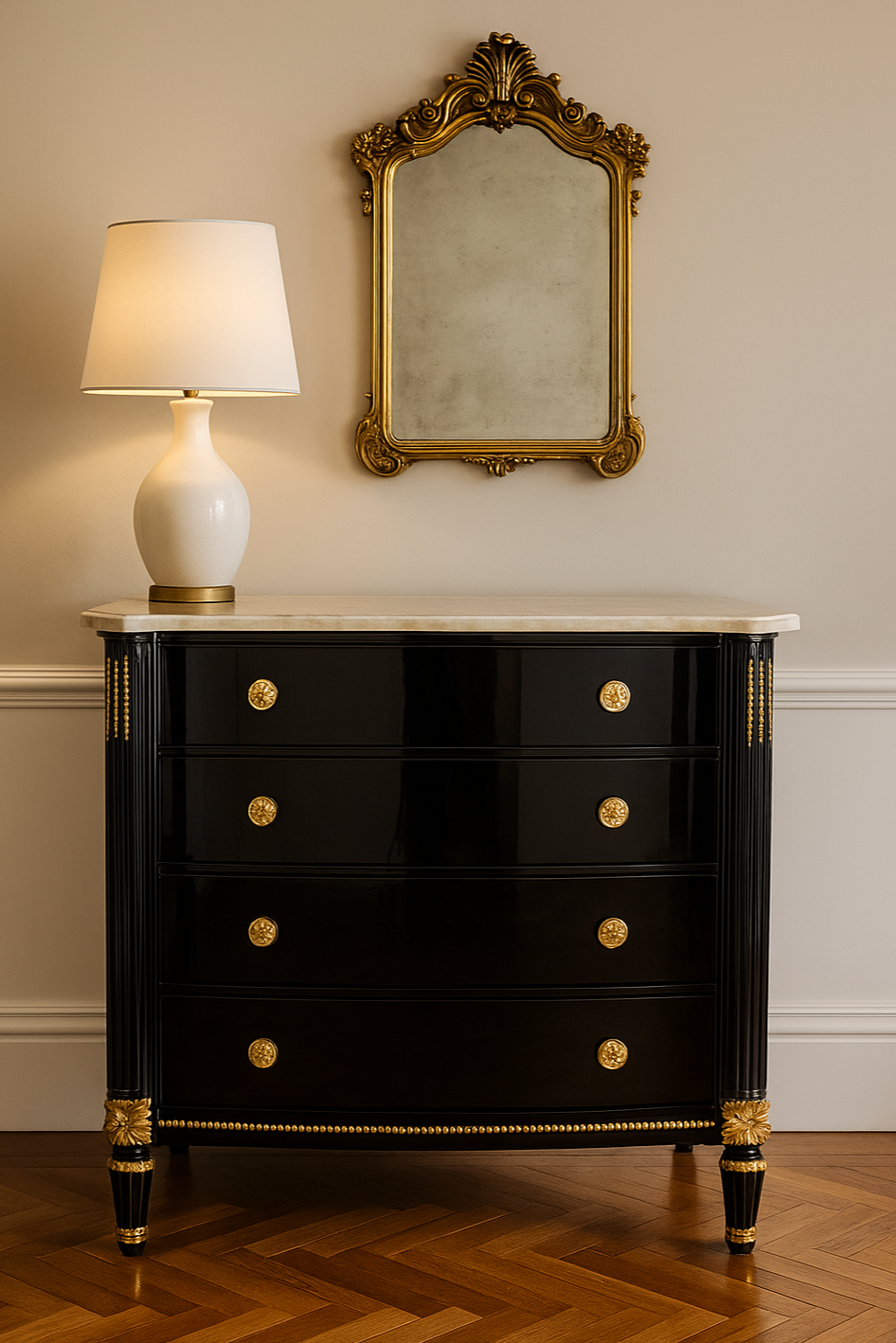 Versailles Noir Tallboy – French Provincial Elegance, Cocolea, , ,