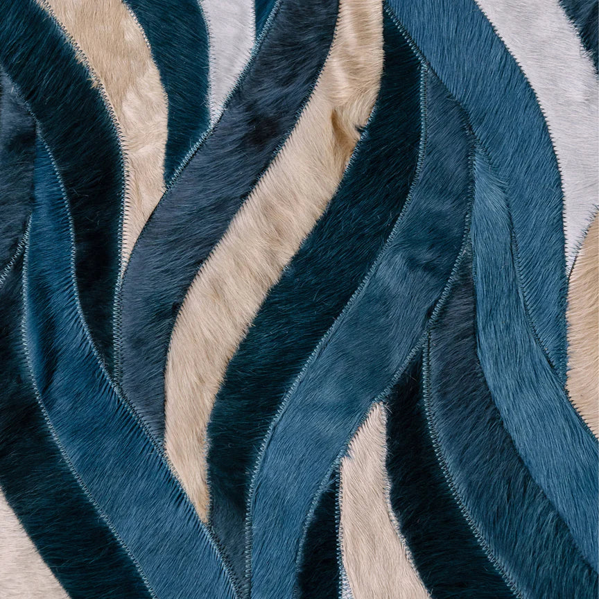 Onda Rectangle Rug - Blue, Cocolea, , ,
