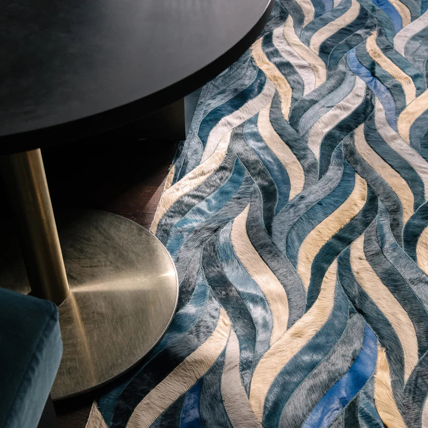 Onda Rectangle Rug - Blue, Cocolea, , ,