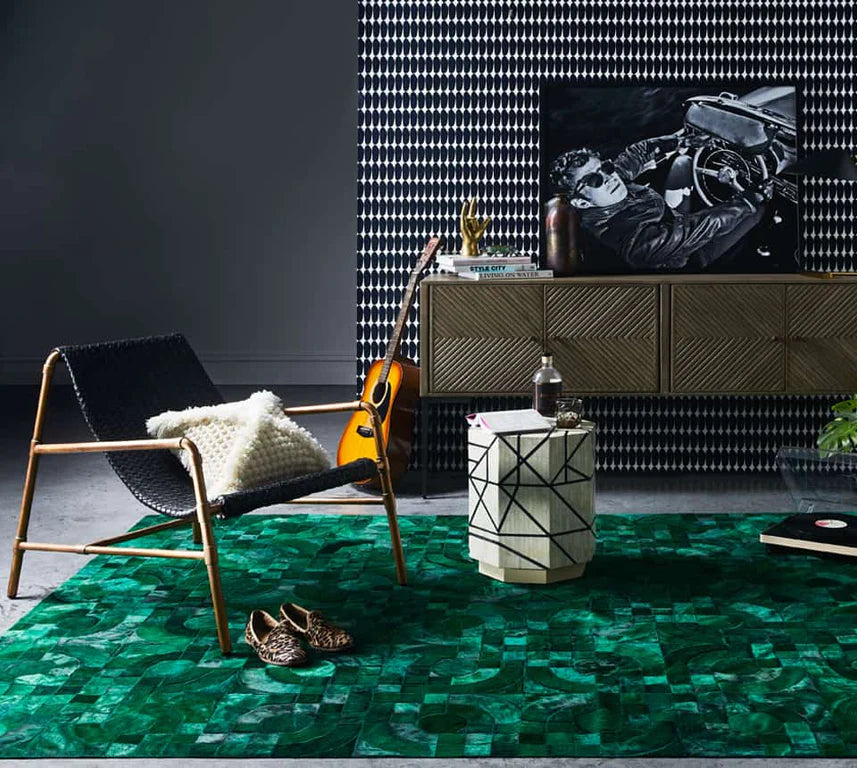 Optico Rug - Forest Green, Cocolea, , ,