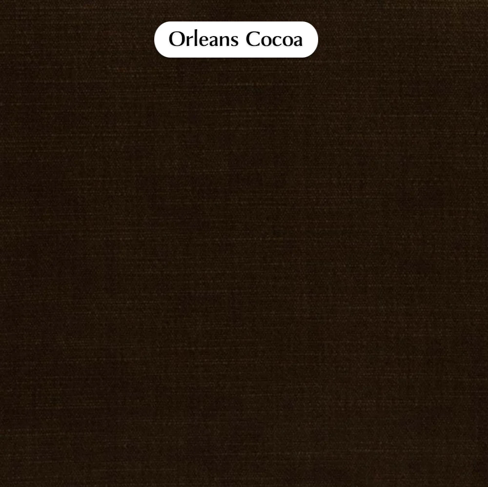 Trend Foot Stool with Orleans, Cocolea, Cocoa, Chrome,