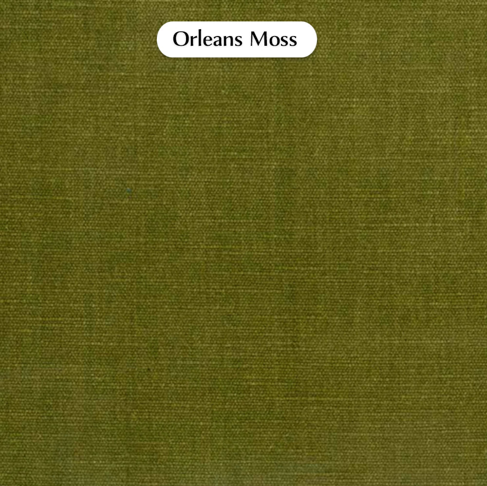 Trend Foot Stool with Orleans, Cocolea, Moss, Chrome,