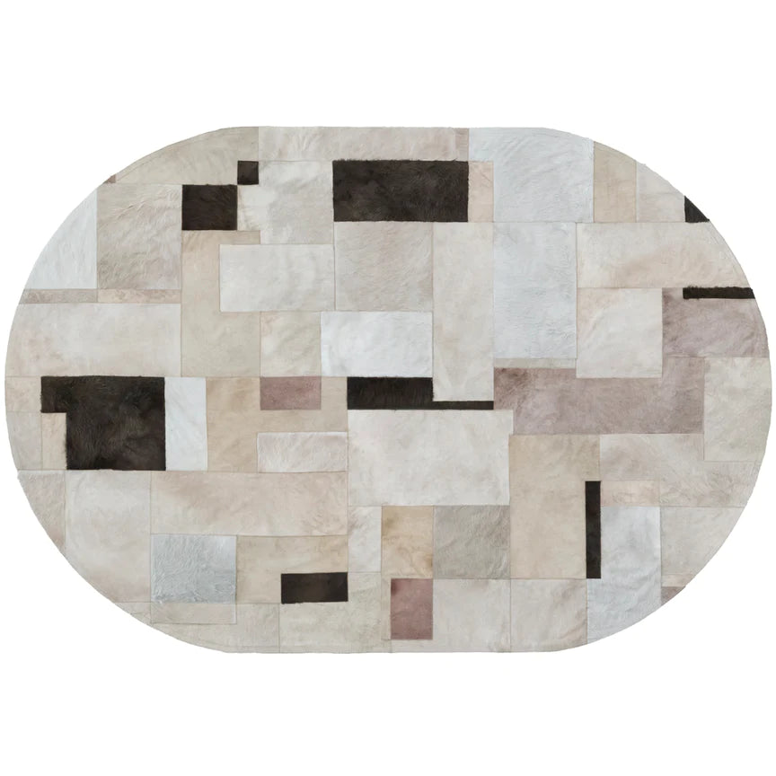 Pastiche Oval Rug - Taupe, Cocolea, , ,