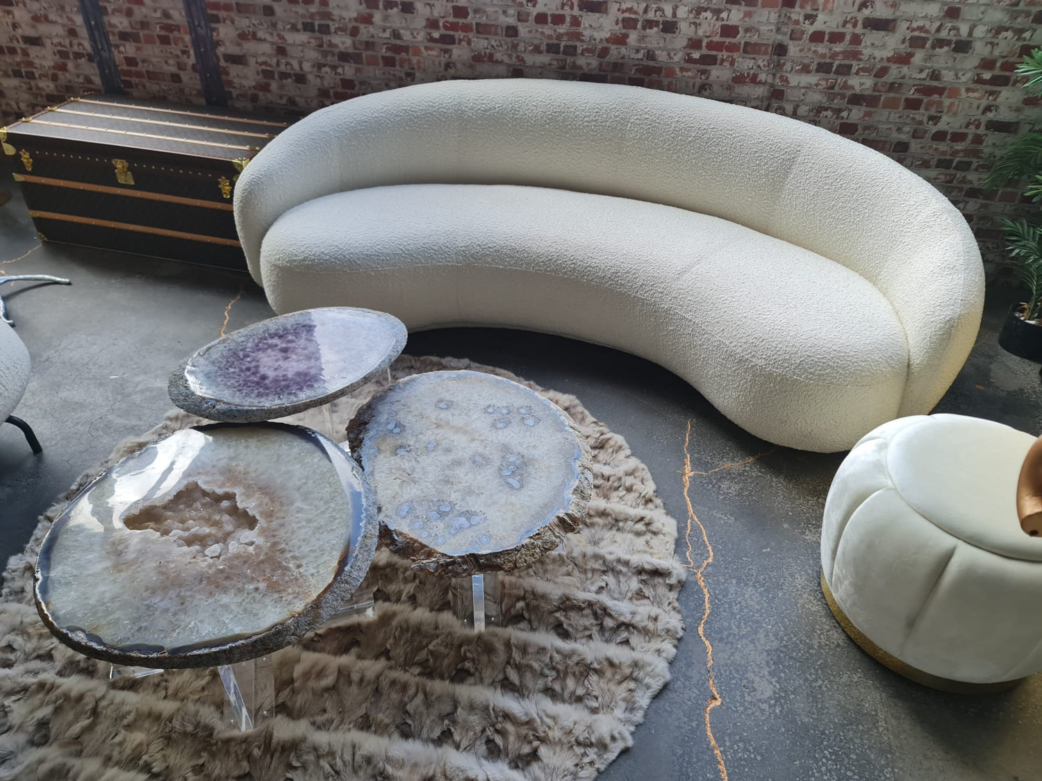 Pedra Semiprecious Stone Nesting Coffee table, Cocolea, , ,