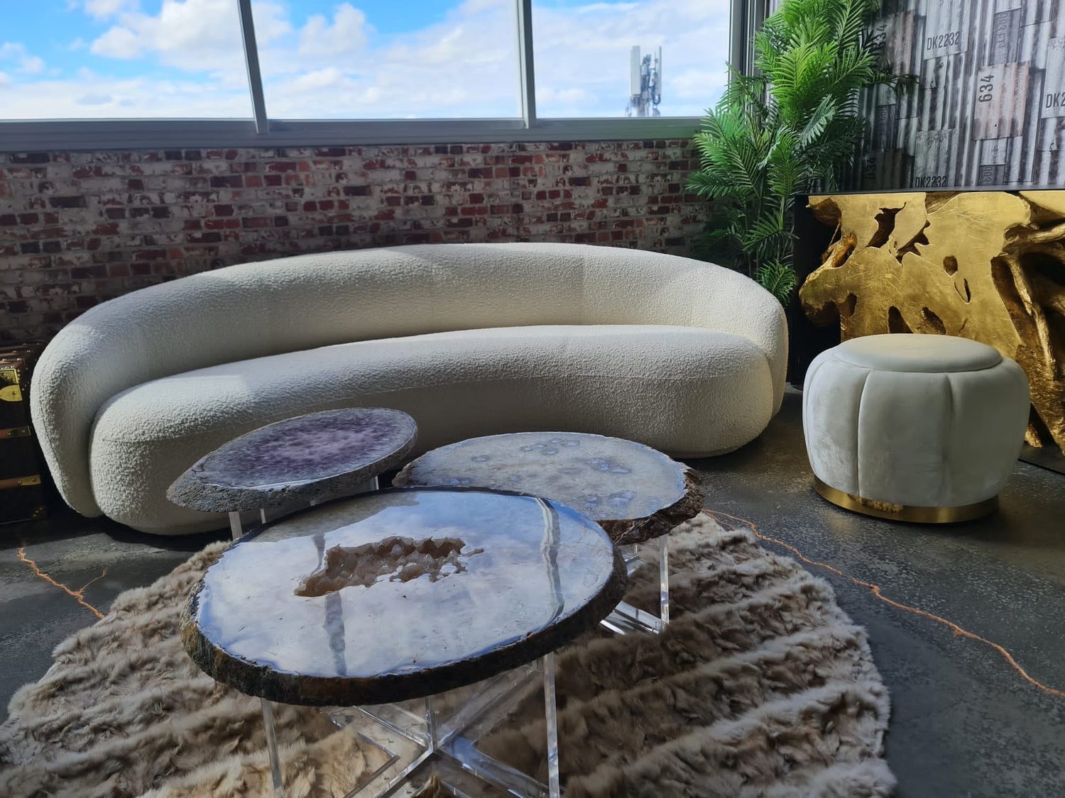 Pedra Semiprecious Stone Nesting Coffee table, Cocolea, , ,