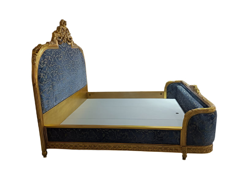 Louis French Style King Carved Gold Leaf Bed, Cocolea, , ,