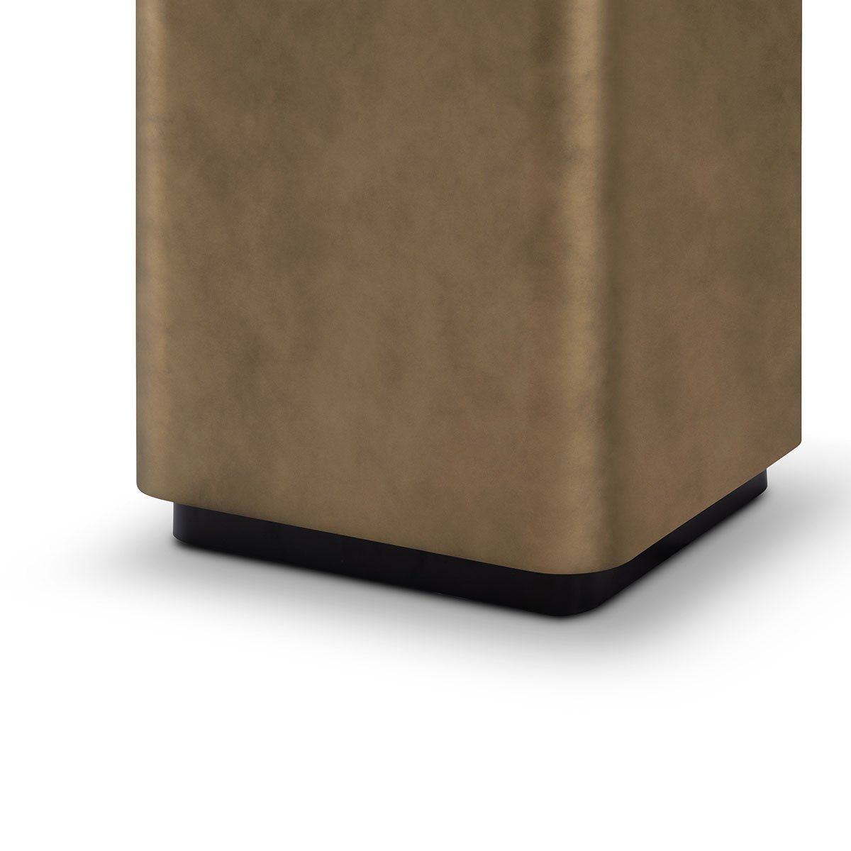 Maison Debrah Zivar brass metallic planter with matte black interior and base — view 2