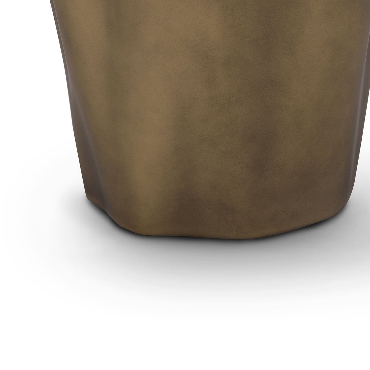 Maison Debrah Morin sculptural floor planter in vintage brass finish — view 4