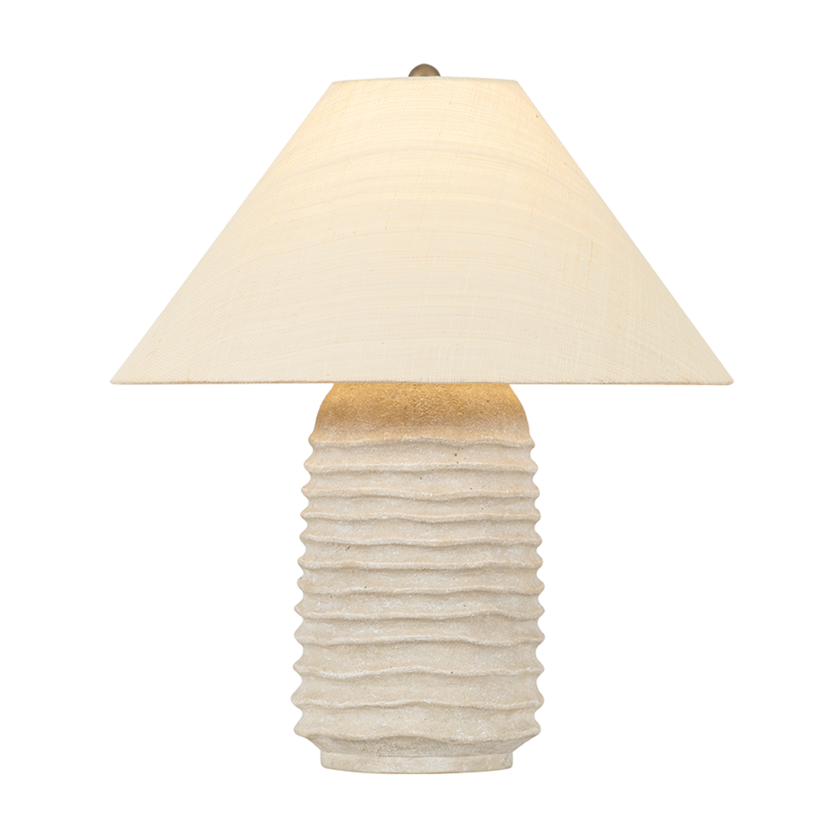 Gino handmade ceramic table lamp by Troy Lighting in ripple glaze