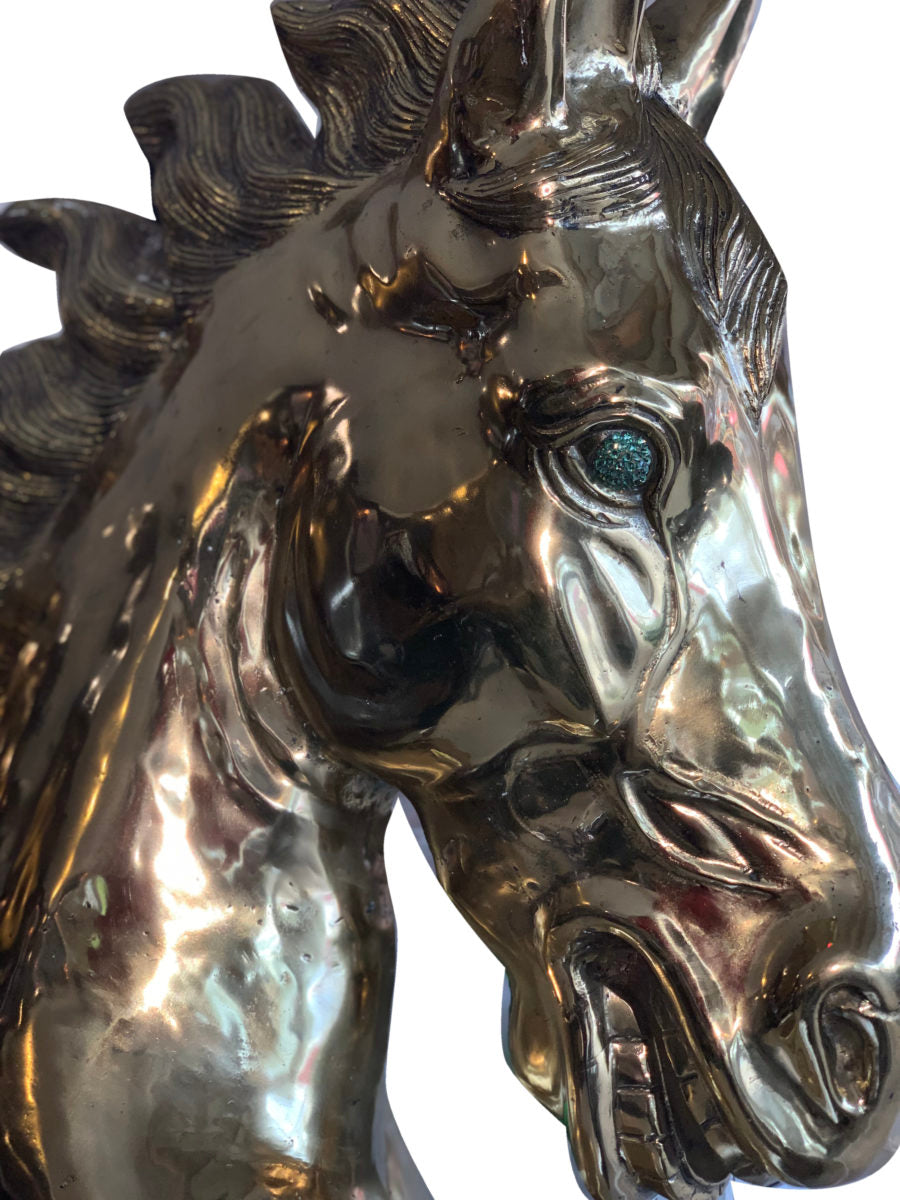 Brass and Crystal Horse Art Sculpture, Cocolea, , ,