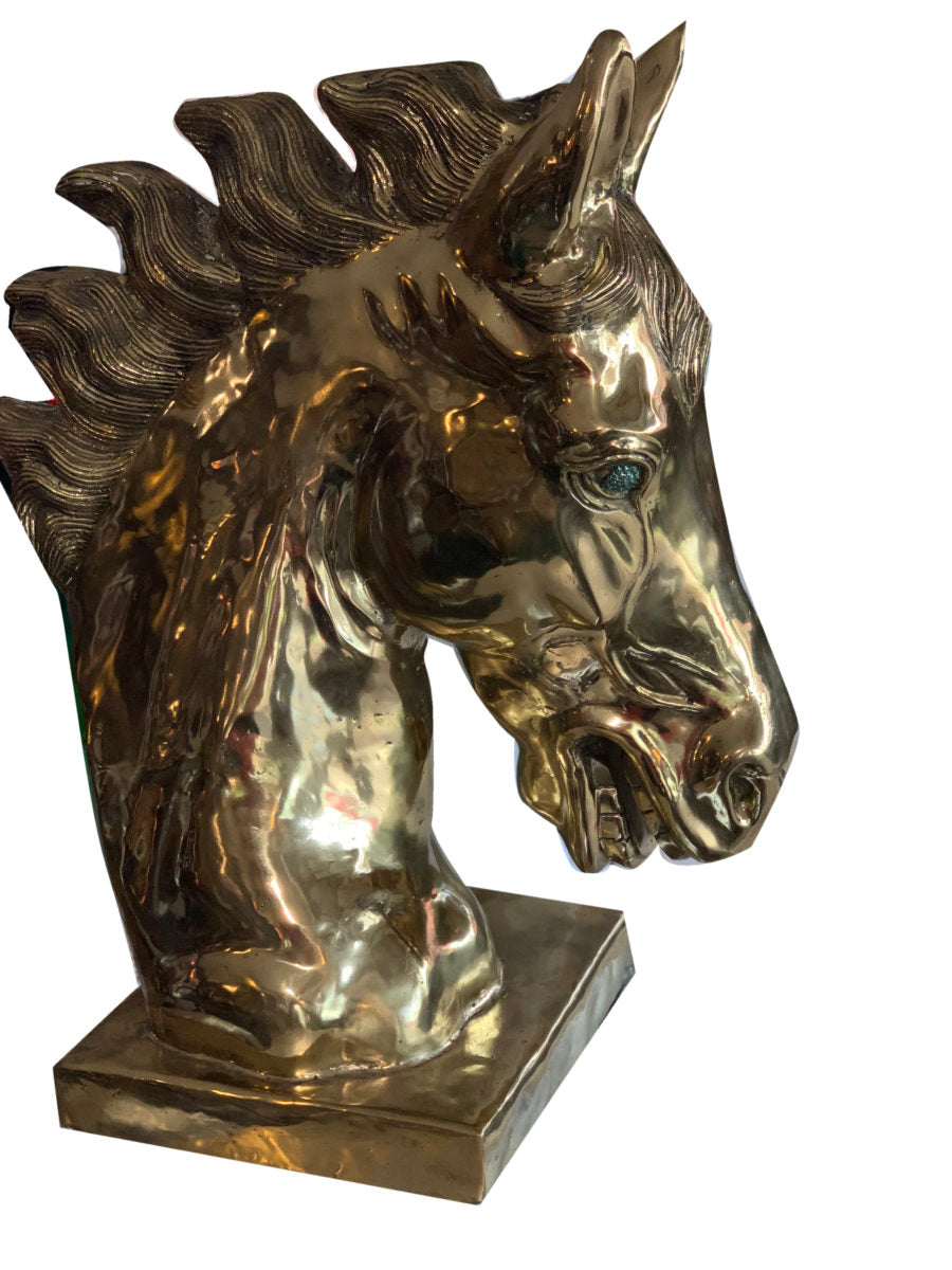 Brass and Crystal Horse Art Sculpture, Cocolea, , ,