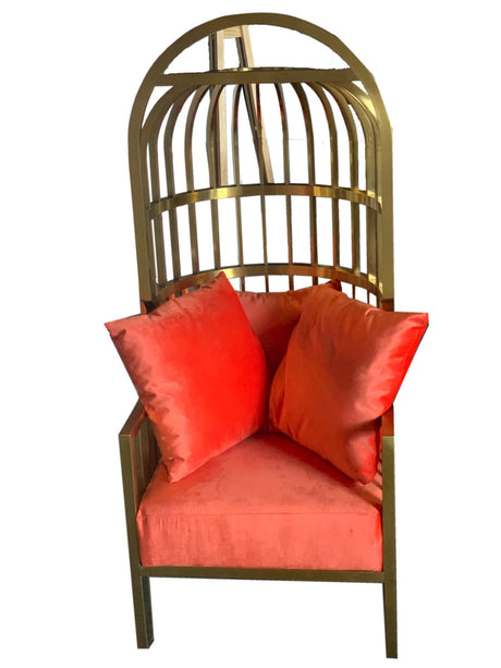 Louis Velvet and Gold Birdcage Chair, Cocolea, , ,