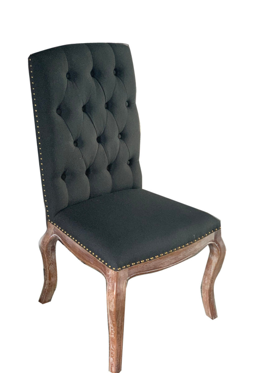 Leon Provincial Linen and Wood Dining Chair - Customise, Cocolea, , ,
