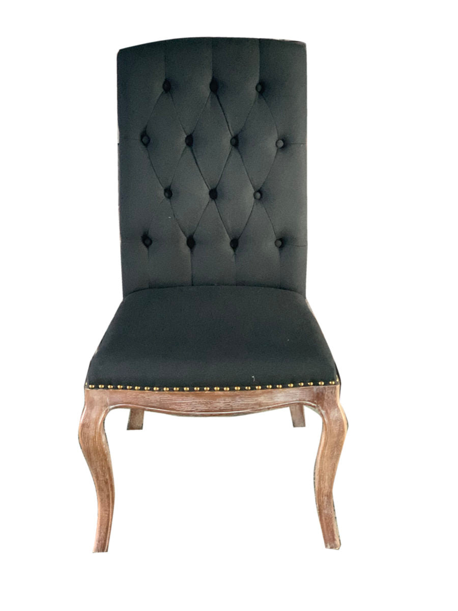 Leon Provincial Linen and Wood Dining Chair - Customise, Cocolea, , ,