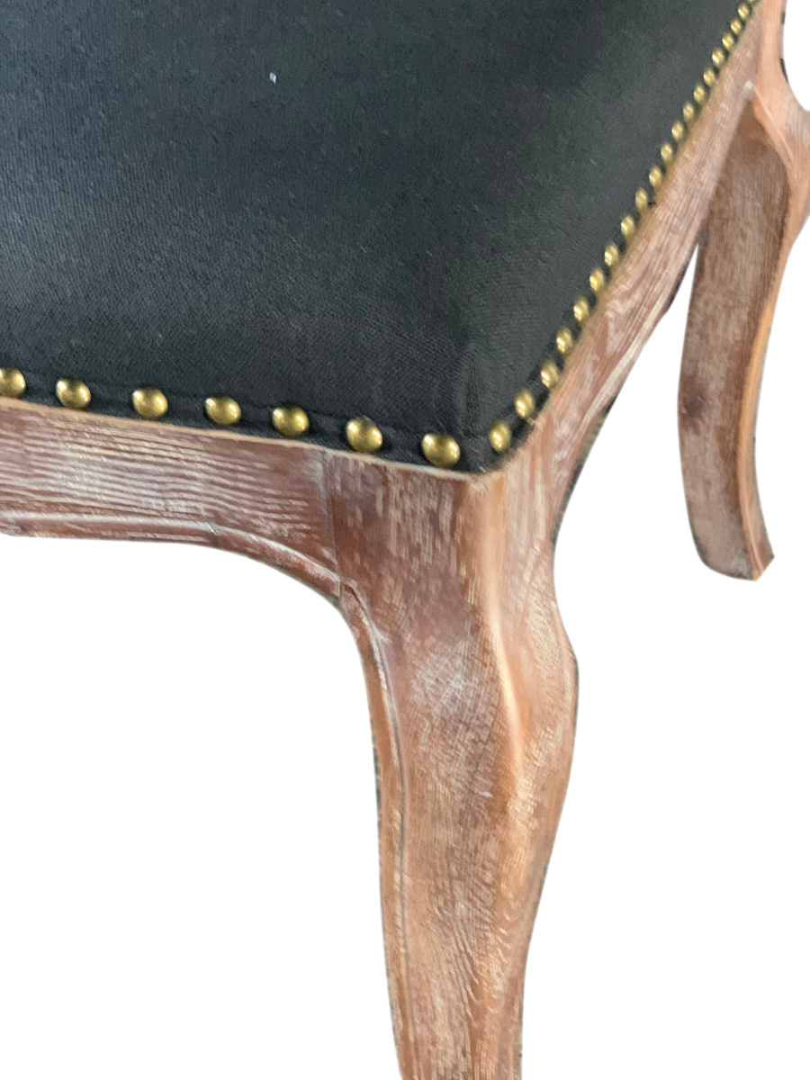 Leon Provincial Linen and Wood Dining Chair - Customise, Cocolea, , ,