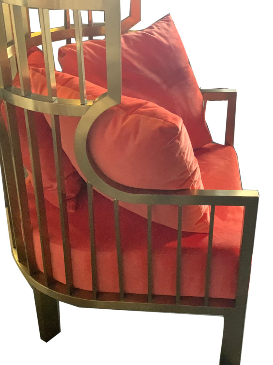 Louis Velvet and Gold Birdcage Chair, Cocolea, , ,