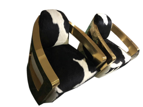 Ceva Gold Cowhide Armchair, Cocolea, , ,