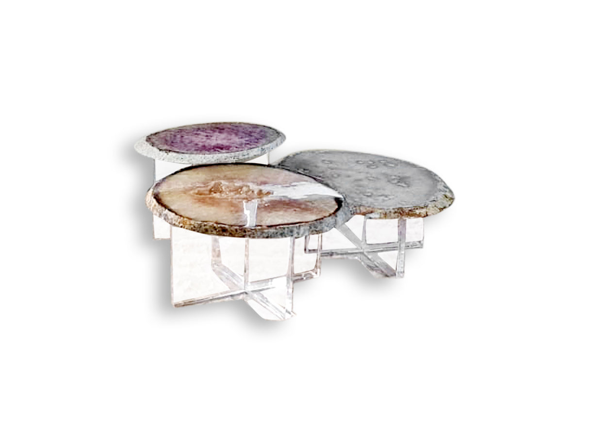 Pedra Semiprecious Stone Nesting Coffee table, Cocolea, , ,