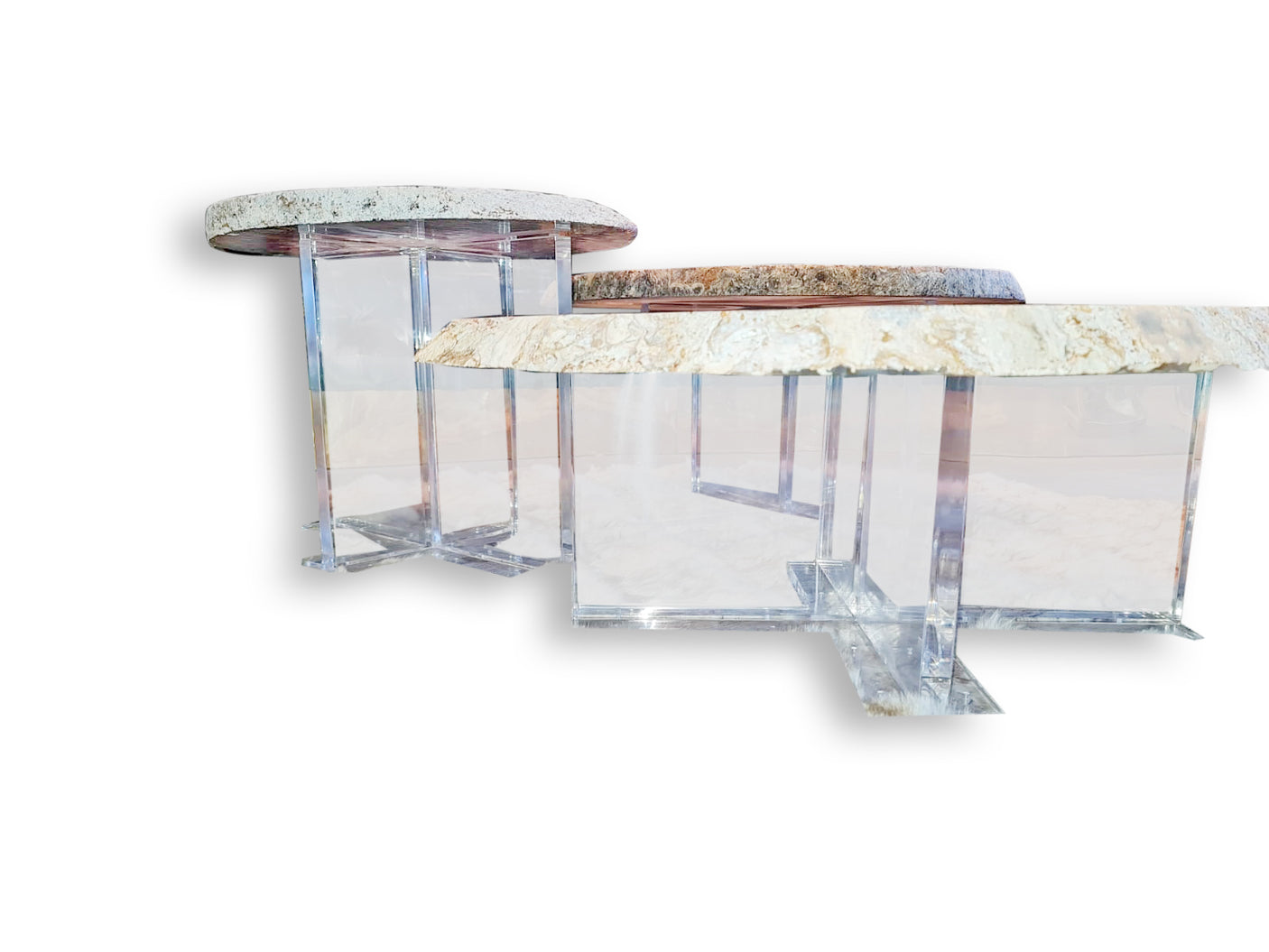 Pedra Semiprecious Stone Nesting Coffee table, Cocolea, , ,