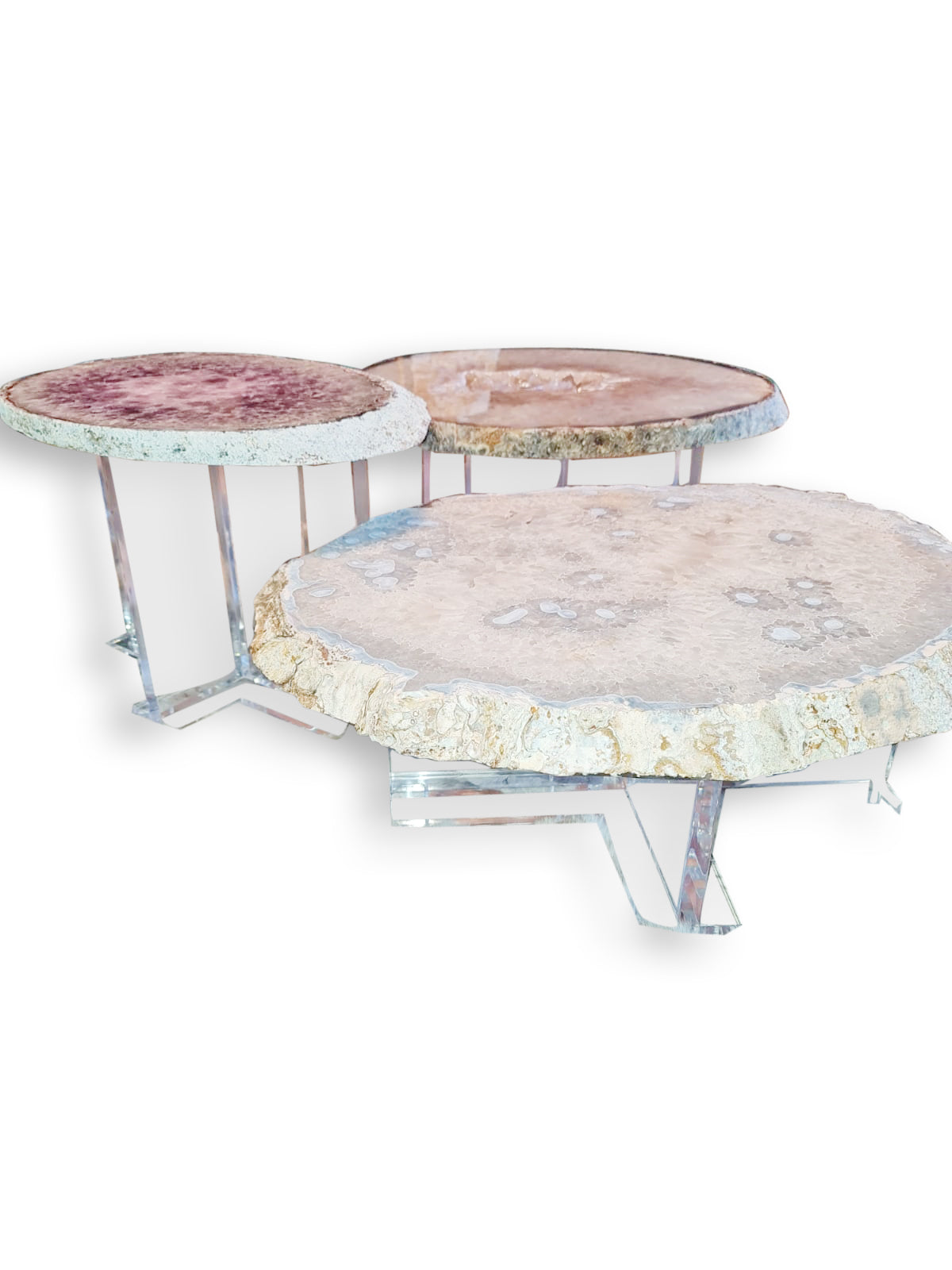 Pedra Semiprecious Stone Nesting Coffee table, Cocolea, , ,