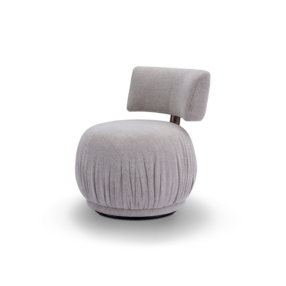 Matinee Upholstered Swivel Armchair on Brushed Bronze Base, Maison Debrah, , ,