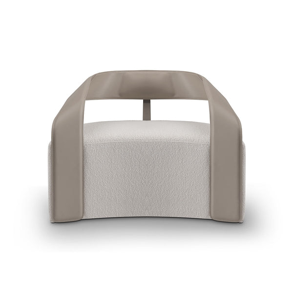 Overture Sculptural Armchair with Leather Arms and Steel Back, Maison Debrah, , ,