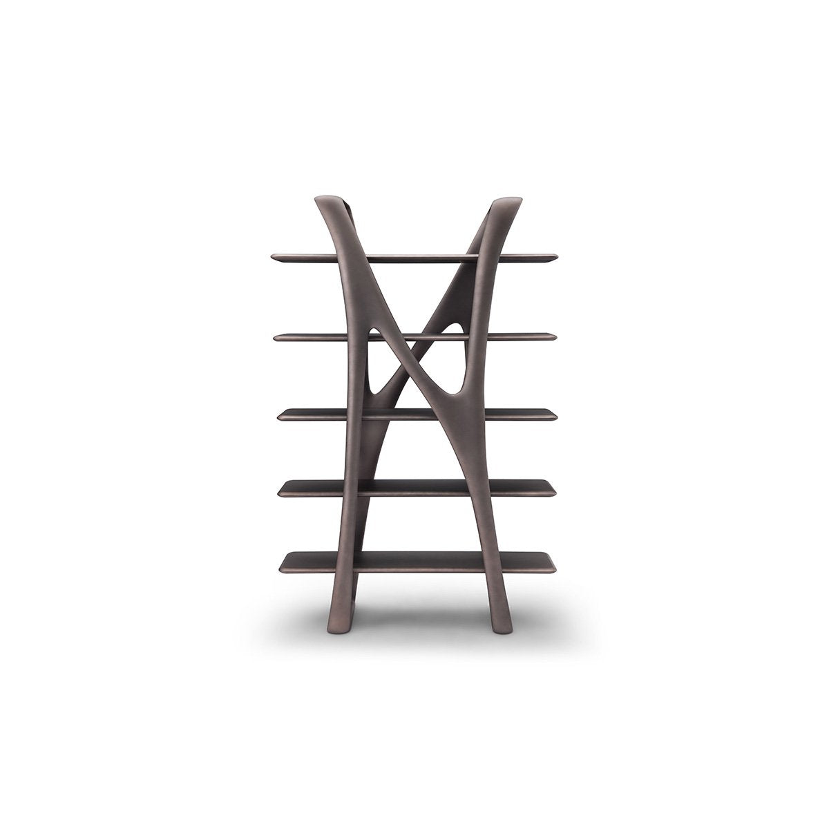Maison Debrah Marenza sculptural shelving unit in dual grey with layered shelves